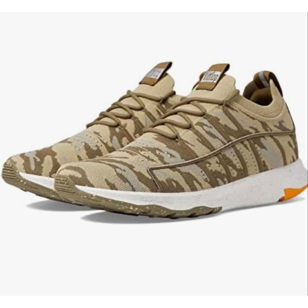 New FitFlop Vitamin Ff E01 Camo Knit Sports Sneakers for Women - Textile Upper,